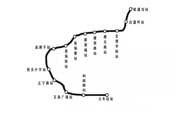 兰州地铁3号线一期线路图